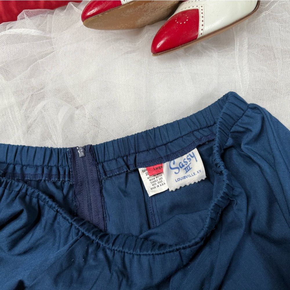 Vintage Sassy iii Inc Skirt Ruffle Lace, Square Dance Burlesque, Made in USA (L) - Picture 2 of 3